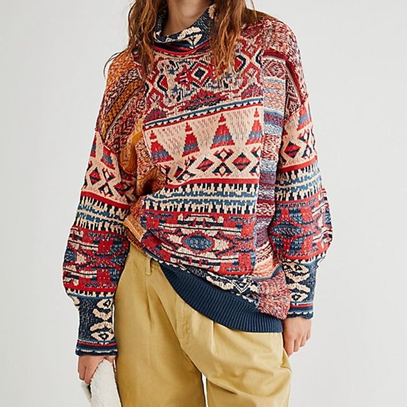 NWOT Free People Taos Sweater Mini Dress In Red, Size XS - Picture 1 of 9